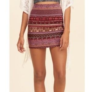 Hollister printed mini skirt